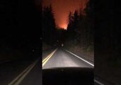 Ferguson Fire Turns Sky Orange Over Yosemite's 120 Highway