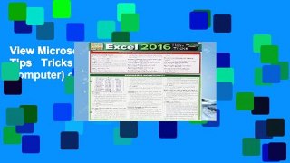 View Microsoft Excel 2016 Tips   Tricks (Quick Study Computer) online
