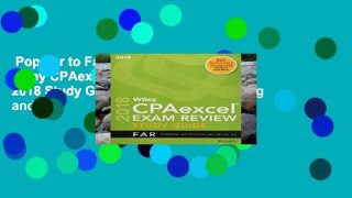 Popular to Favorit  Wiley CPAexcel Exam Review 2018 Study Guide: Financial Accounting and