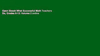 Open Ebook What Successful Math Teachers Do, Grades 6-12: Volume 2 online
