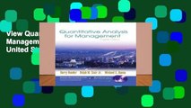 View Quantitative Analysis for Management and Student CD-ROM: United States Edition online
