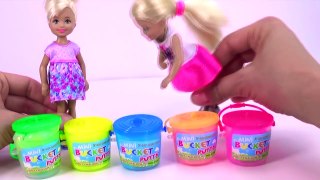 Barbie Doll twins Chelsea play with Noise SLIME goo