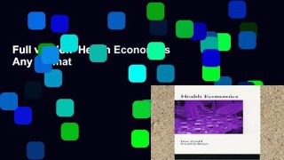Full version  Health Economics  Any Format