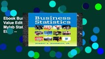 Ebook Business Statistics Student Value Edition Plus New Mylab Statistics with Pearson Etext --