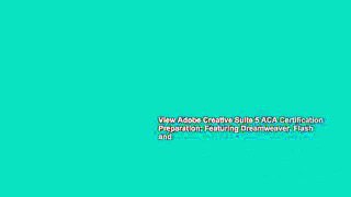 View Adobe Creative Suite 5 ACA Certification Preparation: Featuring Dreamweaver, Flash and