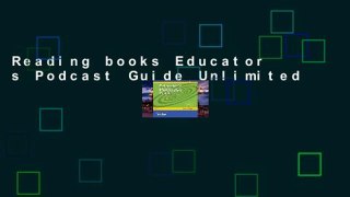 Reading books Educator s Podcast Guide Unlimited