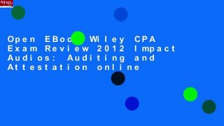 Open EBook Wiley CPA Exam Review 2012 Impact Audios: Auditing and Attestation online