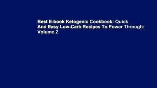 Best E-book Ketogenic Cookbook: Quick And Easy Low-Carb Recipes To Power Through: Volume 2