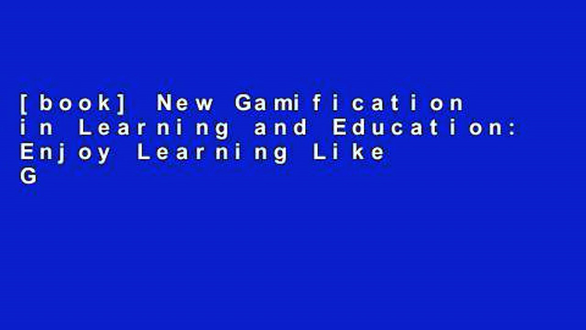 ⁣[book] New Gamification in Learning and Education: Enjoy Learning Like Gaming (Advances in