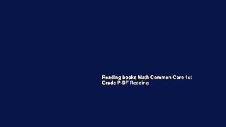 Reading books Math Common Core 1st Grade P-DF Reading