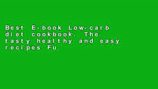 Best E-book Low-carb diet cookbook. The tasty healthy and easy recipes Full access