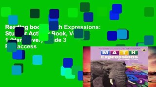 Reading books Math Expressions: Student Activity Book, Volume 1 (Hardcover) Grade 3 Full access