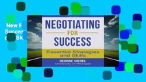 New Releases Negotiating for Success: Essential Strategies and Skills  Any Format