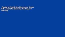 Popular to Favorit  Now Classrooms, Grades K-2: Lessons for Enhancing Teaching and Learning