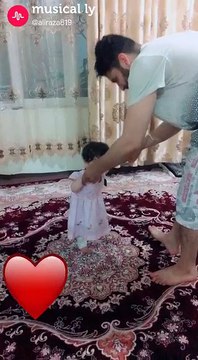 Cute baby and caring father so sweet
