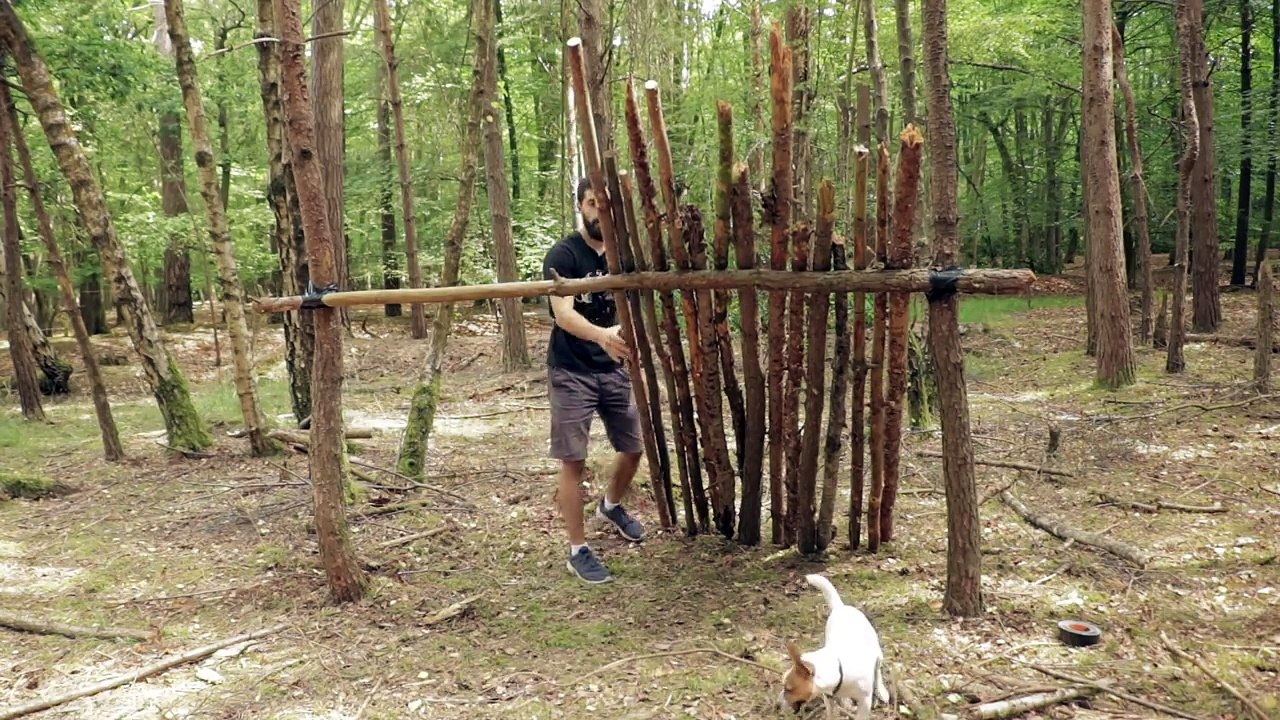 Gorilla Tape Shelter Build With My Dog | Survival Challenge | Bushcraft Camp