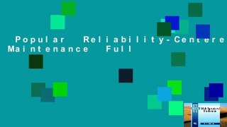 Popular  Reliability-Centered Maintenance  Full