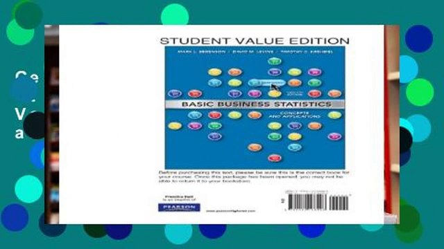 Get Full Basic Business Statistics, Student Value Edition: Concepts and Applications Unlimited