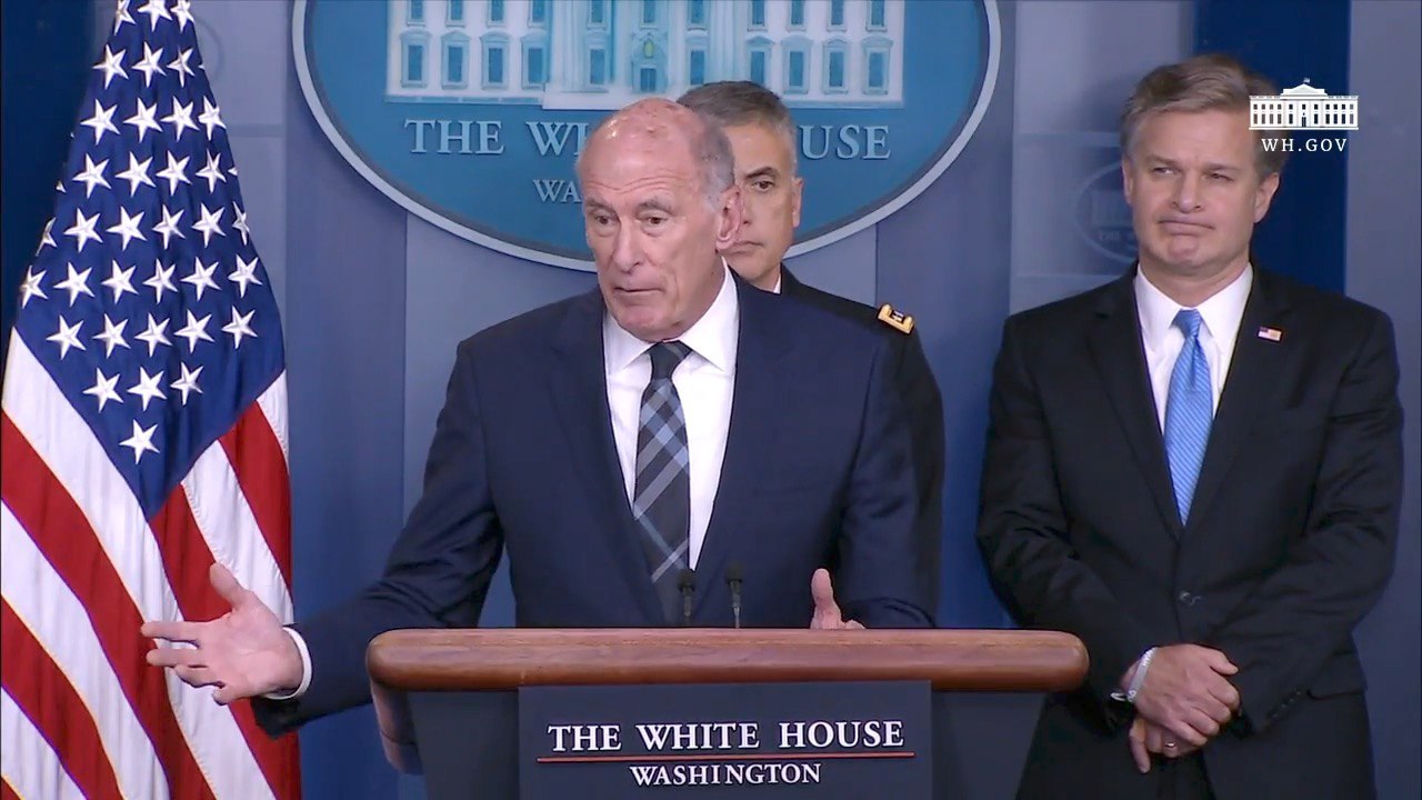 Director Coats Speaks To "Russia's Intent To Undermine Our Democratic values"