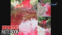 Reporter's Notebook: Tubig sa Biñan River, bakit naging kulay pula?