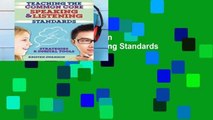 Trial Teaching the Common Core Speaking and Listening Standards Ebook