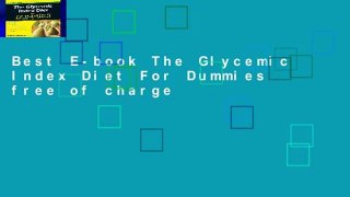 Best E-book The Glycemic Index Diet For Dummies free of charge
