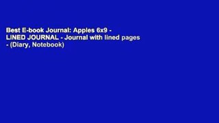 Best E-book Journal: Apples 6x9 - LINED JOURNAL - Journal with lined pages - (Diary, Notebook)