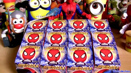 Spiderman Choco Treasure Toy Surprise Eggs DC Marvel Sorpresa Huevos by ToysCollector