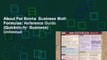 About For Books  Business Math Formulas: Reference Guide (Quickstudy: Business)  Unlimited