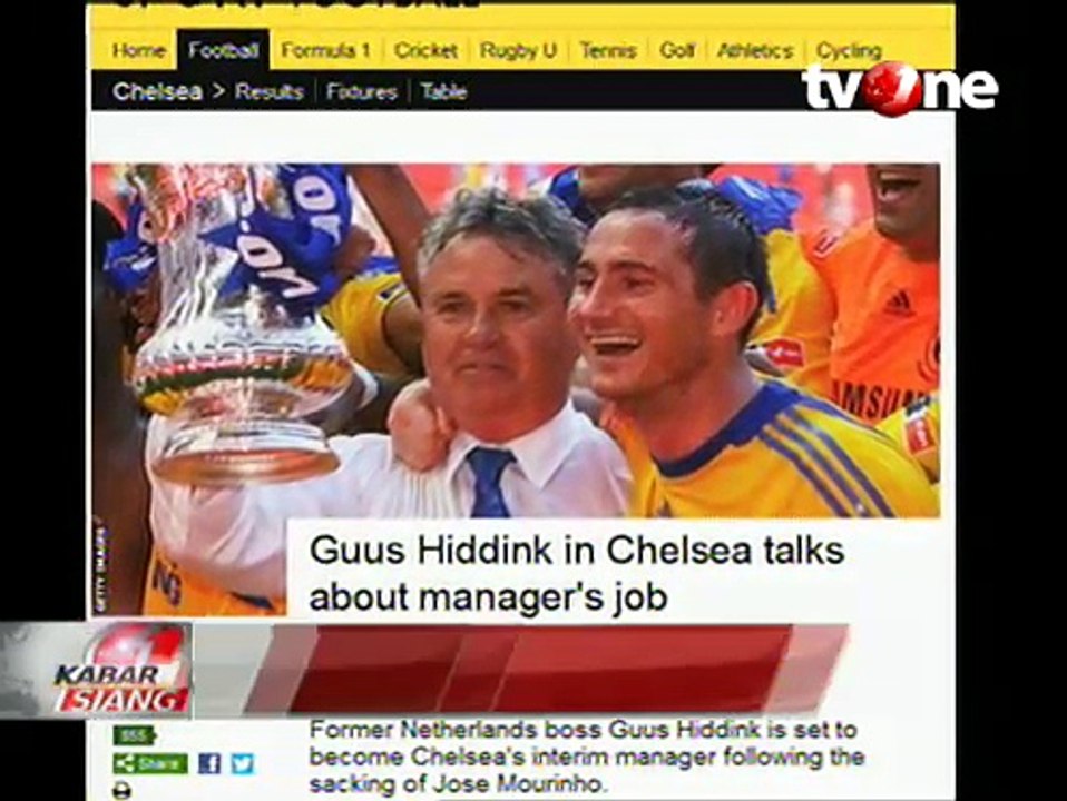 Hiddink Gantikan Mourinho Sampai Akhir Musim?