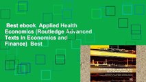Best ebook  Applied Health Economics (Routledge Advanced Texts in Economics and Finance)  Best