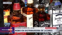 Cámaras captan a asaltante de distribuidora de licores en Cerro Navia