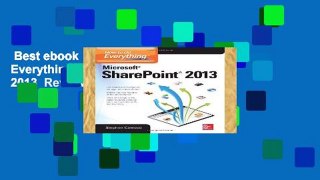 Best ebook  How to Do Everything Microsoft SharePoint 2013  Review