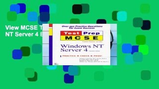View MCSE TestPrep: Windows NT Server 4 Ebook