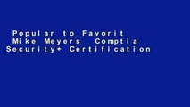 Popular to Favorit  Mike Meyers  Comptia Security  Certification Passport, Fifth Edition (Exam