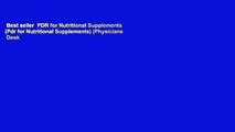 Best seller  PDR for Nutritional Supplements (Pdr for Nutritional Supplements) (Physicians  Desk