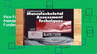 View Fundamentals of Musculoskeletal Assessment Techniques Ebook Fundamentals of Musculoskeletal