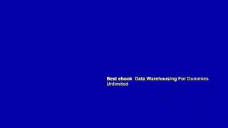 Best ebook  Data Warehousing For Dummies  Unlimited