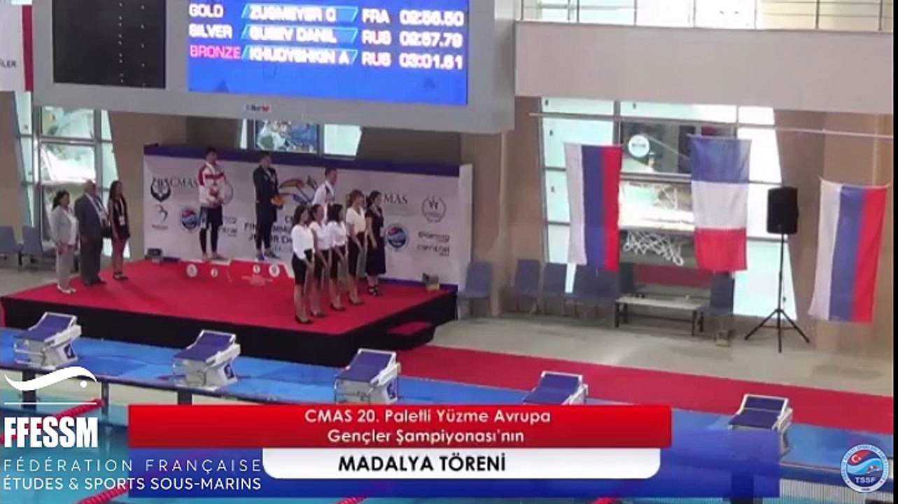 Champion d'Europe 2018 : Colas Zugmeyer/  podium 400m immersion