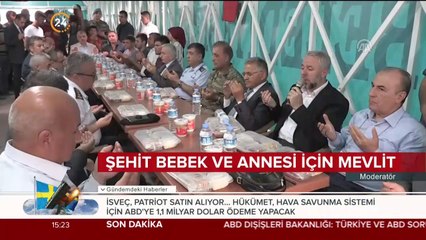 Şehit bebek ve annesi için mevlit okutuldu