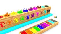 Learn colours numbers with Color Pencils Numbers Pencils in wooden box | Learn Number for