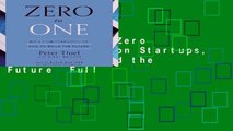 Best seller  Zero to One: Notes on Startups, or How to Build the Future  Full