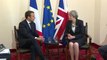 Theresa May tries to sell Brexit to Macron