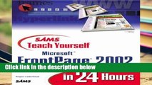 Get Trial Sams Teach Yourself Microsoft Frontpage 2002 in 24 Hours (Sams Teach Yourself) For Any