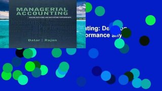 Reading Managerial Accounting: Decision Making and Motivating Performance any format