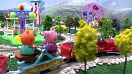 Thomas The Train Kids Peppa Pig Play Doh Wheels On The Bus Train Version Grandpa Pigs Mus