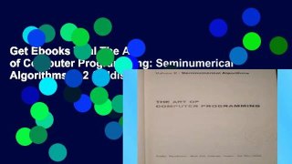 Get Ebooks Trial The Art of Computer Programming: Seminumerical Algorithms v. 2 (Addison-Wesley