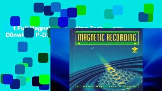 Get Full Magnetic Recording Technology D0nwload P-DF