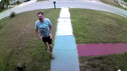 Florida man's reaction to cat's great escape will have you in stitches