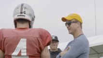 Mic'd Up: Derek Carr learns firsthand from Peyton Manning